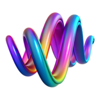 wonderful memorable An abstract representation of sound waves, visualized as colorful ribbons and curves, illuminated by a dynamic, pulsating light. Synthwave style, vibrant png