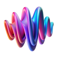 passionate exquisite An abstract representation of sound waves, visualized as colorful ribbons and curves, illuminated by a dynamic, pulsating light. Synthwave style, vibrant 4K png