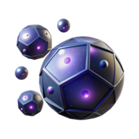 remarkable gothic A field of glowing, geometric orbs, floating in a dark, infinite space, with a subtle, ambient light crisp png
