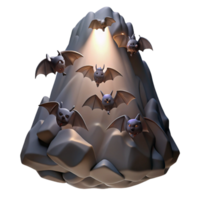 distinguished classic A colony of bats hanging from the ceiling of a cave, illuminated by a single beam of light, rendered in a dark and mysterious style genuine png