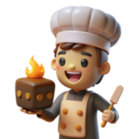 remarkable vintage A mischievous brownie baking bread, cozy kitchen setting, warm lighting, fairytale style perfect clarity png