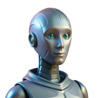 splendid playful retro A humanoid robot with intricate facial features, gazing into the distance, illuminated by a soft, ambient light, rendered in a hyperrealistic, portrait style fine detail png