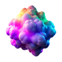 glorious romantic rustic A cloud of colorful smoke billowing and swirling, illuminated by neon lights, with a vibrant, psychedelic feel professional png