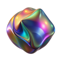vibrant exceptional A shimmering, holographic surface, reflecting distorted, abstract shapes, with a vibrant, multi colored light source png