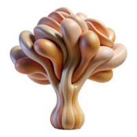 dramatic intense industrial An abstract interpretation of a tree, using flowing lines and earthy colors, softly lit masterfully captured png