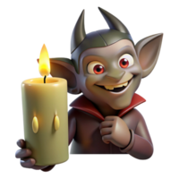dramatic impressive A mischievous imp hiding in the shadows, flickering candlelight, Gothic style 4K png