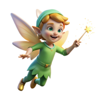 serene calm coastal A whimsical depiction of a mischievous pixie sprinkling fairy dust, creating glowing trails in a twilight forest. Children s book illustration style genuine png