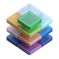 impressive elegant A series of overlapping, transparent squares, each with a different color and opacity, creating a subtle, layered effect impeccable png