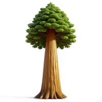 exquisite joyful tropical A giant sequoia tree towering over a forest, detailed and realistic, with dappled sunlight filtering through the branches refined png