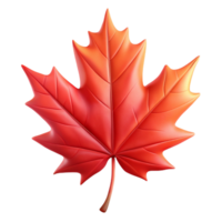 hypnotic timeless A single, perfect red maple leaf, backlit by the setting sun, hyperrealistic, intricate detail, autumnal colors, png