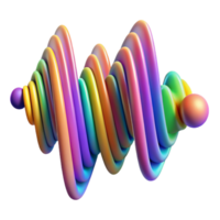 gorgeous notable An abstract representation of sound waves, visualized as pulsating, colorful lines, with dynamic lighting png