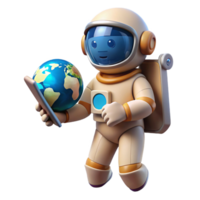 unparalleled renaissance A lone astronaut floating in space, holding a transparent tablet displaying a live feed of Earth, realistic style, dramatic lighting detailed png