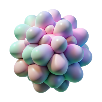 impresionante memorable un racimo de amorfo, gota me gusta formas, en un pastel color paleta, iluminado por un suave, difundido luz, en un juguetón, infantil estilo png