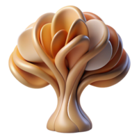 magnificent timeless An abstract interpretation of a tree, using flowing lines and earthy colors, softly lit png