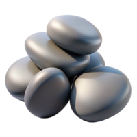 pristine mysterious impressionist A group of pebbles on a beach, smooth and polished, minimalist and zen style 8K png