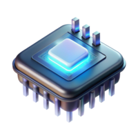 sought after classic A single, levitating microchip, emitting a soft, ethereal glow, intricate details of the chip s architecture visible, dark, moody lighting, photorealistic style ultra HD png