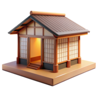 mesmerizing unforgettable A traditional Japanese house with sliding shoji screens, tatami mats, minimalist decor, soft natural light png