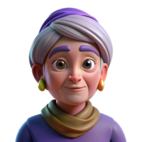 sought after classic Portrait of a wise old woman with wrinkles etched into her face, wearing a colorful headscarf, lit by natural window light, portrait photography style crisp png