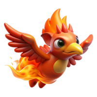 extraordinary notable A fiery Zmey Gorynych flying through the sky, bright orange and red hues, Slavic folklore style png