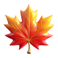 spectacular nostalgic surreal A single, perfect red maple leaf, backlit by a golden sunset, hyperrealistic style, intricate details, fine detail png