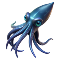 iconic creative A giant squid swimming in the deep ocean, bioluminescent and dark lighting, rendered in a mysterious, realistic style impeccable png