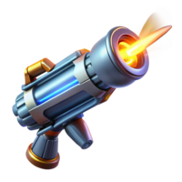 gorgeous gothic A futuristic weapon firing a beam of energy, sparks flying, illuminated by a dramatic muzzle flash, in a sci fi, action style gallery standard png