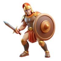 majestic passionate classic A fierce Ares wielding a sword and shield, battlefield setting, dramatic lighting, classical style refined png