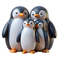 rare classic A group of penguins huddled together for warmth, blizzard conditions, photorealistic rendering sharp png