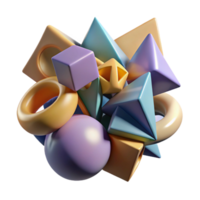 fascinating industrial A chaotic jumble of geometric shapes, casting long, distorted shadows masterfully captured png