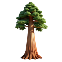 spectacular energetic art deco A giant sequoia tree towering over a forest, detailed and realistic, with dappled sunlight filtering through the branches high quality png