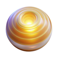 distinguished renaissance A single, luminous orb, radiating concentric circles of light, in a serene, meditative style handcrafted png