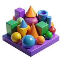 splendid traditional A field of randomly generated, geometric shapes, in a vibrant, contrasting color palette, lit by a bright, pop art style light masterfully captured png