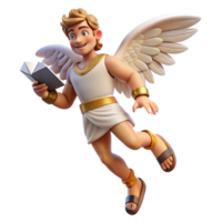 serene tropical A cunning Hermes delivering a message, winged sandals on his feet, classical Greek style, dynamic, active lighting top tier png
