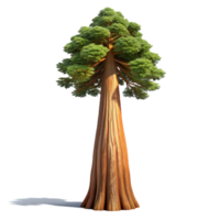 rare surreal A giant sequoia tree reaching towards the sky, majestic and imposing, realistic style, dappled sunlight top tier png
