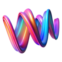 melancholic extraordinary An abstract representation of sound waves, visualized as colorful ribbons and curves, illuminated by a dynamic, pulsating light. Synthwave style, vibrant expertly shot png