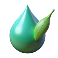 dynamic exquisite A single raindrop falling from a leaf, macro photography, soft lighting flawless png