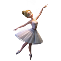 wonderful abstract Portrait of a graceful ballerina with flowing white tulle and pointe shoes, her expression serene and focused, lit by a single spotlight precision png