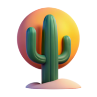 nostalgic extraordinary A solitary cactus silhouetted against a vibrant desert sunset, minimalist and graphic design style top tier png