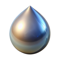 dazzling signature A single, perfect droplet of mercury, reflecting a distorted image of the surrounding space, with realistic lighting, in a minimalist style png