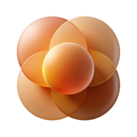 distinctive retro A series of overlapping, translucent circles, in a warm, earthy color palette, with a soft, diffuse lighting authentic png