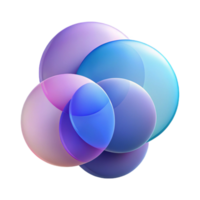 picturesque futuristic A series of overlapping translucent circles, each with a different hue and opacity, creating a subtle, layered effect. Minimalist style 4K png