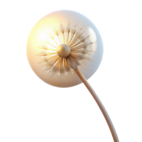 remarkable geometric A single dandelion seedhead in the wind, backlit by the sun, minimalist style sharp png