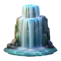 extraordinary notable A cascading waterfall, long exposure, misty and ethereal, soft, diffused light, png