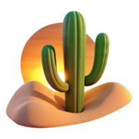 unparalleled bohemian A desert cactus at sunset, warm, golden light, dramatic shadows, realistic style, sharp png