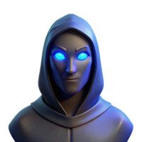 spectacular dreamy victorian Portrait of a mysterious figure shrouded in shadows, with only their piercing blue eyes visible, lit by a single ray of moonlight, surrealist style artisan png
