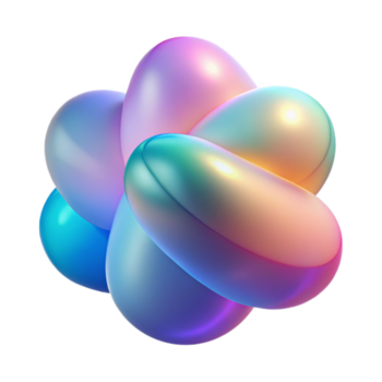 éblouissant victorien une séries de chevauchement, translucide formes, avec une pente de couleurs, dans une doux, rêveur style, en dessous de une diffuser, ambiant lumière tranchant png