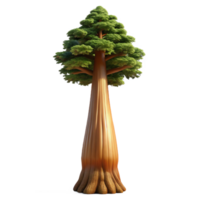 exquisite surreal A giant sequoia tree reaching towards the sky, majestic and imposing, realistic style, dappled sunlight precision png