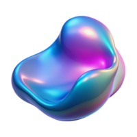 fascinating gothic A fluid, morphing blob of iridescent liquid in shades of blue and pink, illuminated by a shifting, holographic light, surrealist style precision png