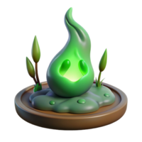 spectacular sought after A will o the wisp flickering in a swamp, folklore style, eerie, green light, png