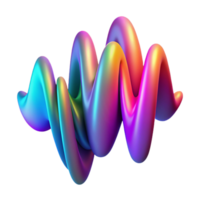 mesmerizing whimsical traditional An abstract representation of sound waves in vibrant, gradient colors, illuminated by a pulsating, rhythmic light. Psychedelic style professional png